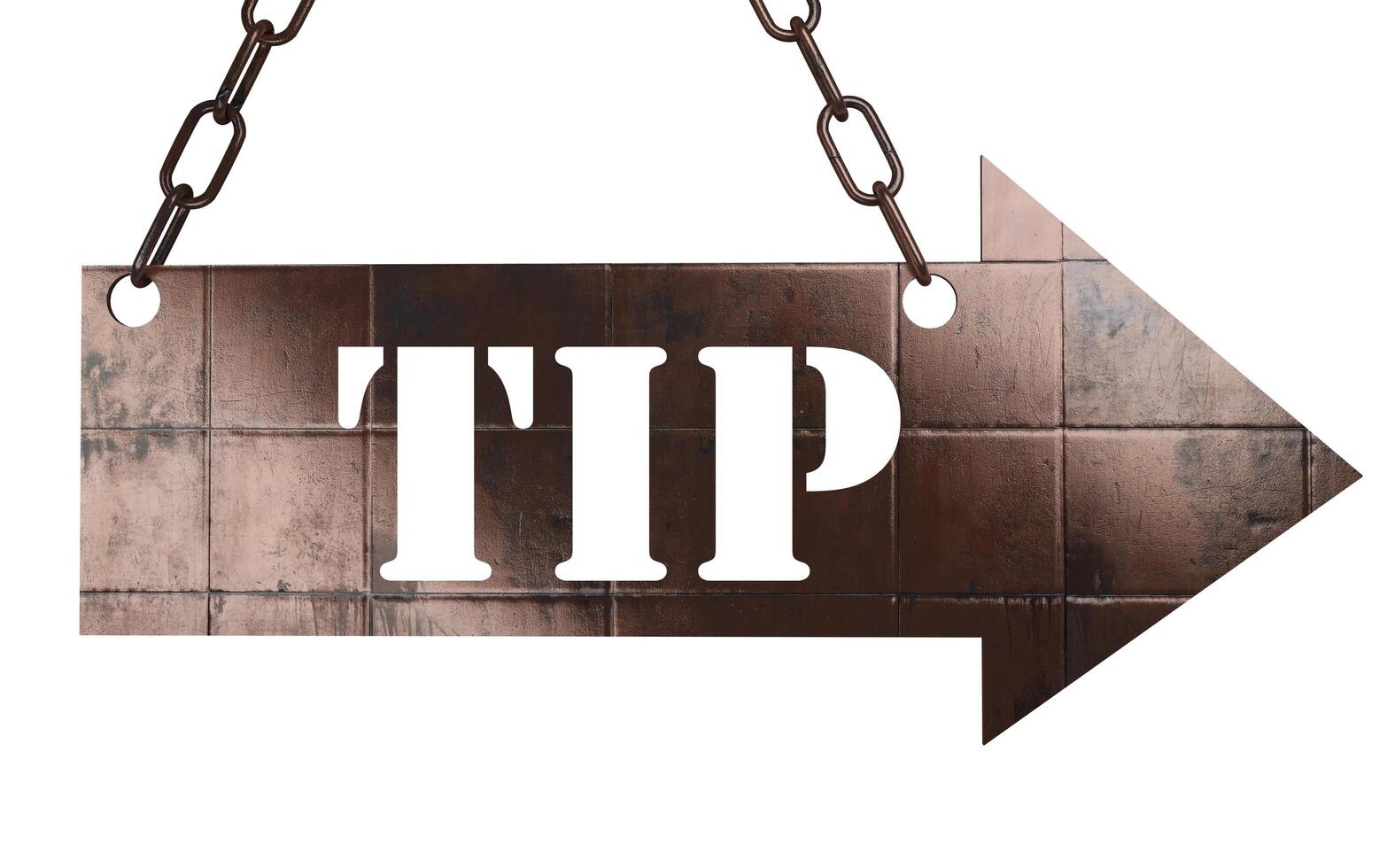 tip word on metal pointer 6291602 Stock Photo at Vecteezy