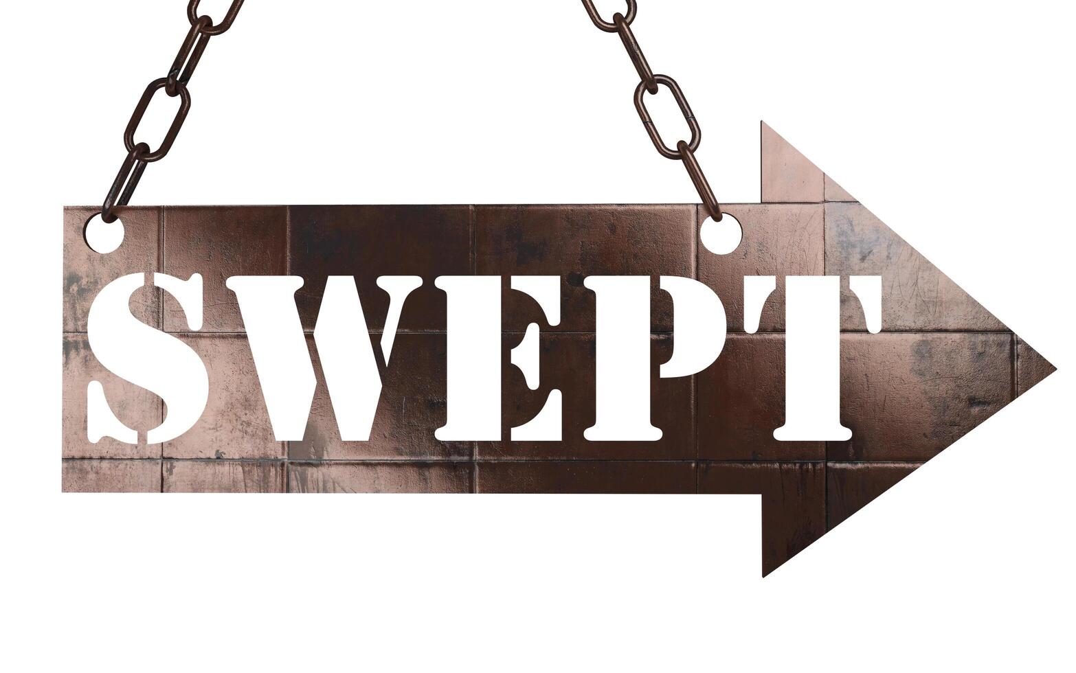 swept word on metal pointer 6291702 Stock Photo at Vecteezy