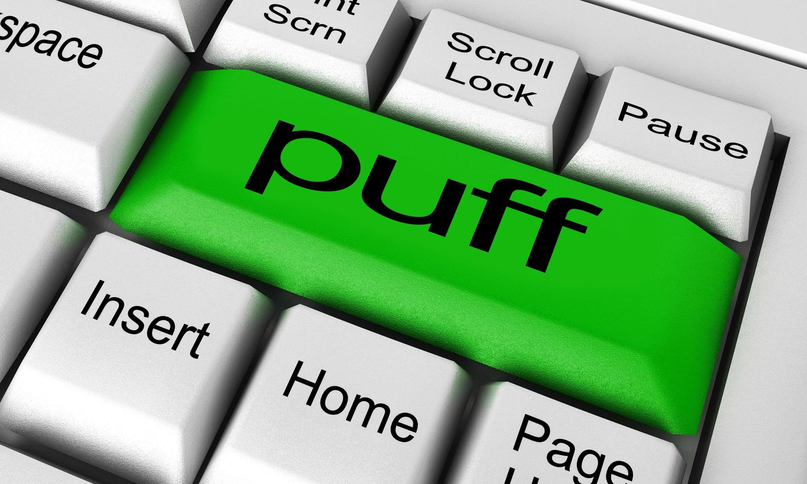 puff word on keyboard button photo