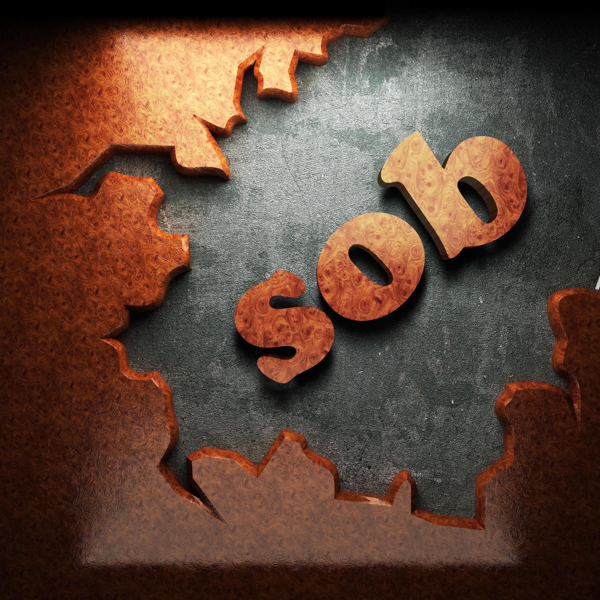 sob word of wood 6292283 Stock Photo at Vecteezy