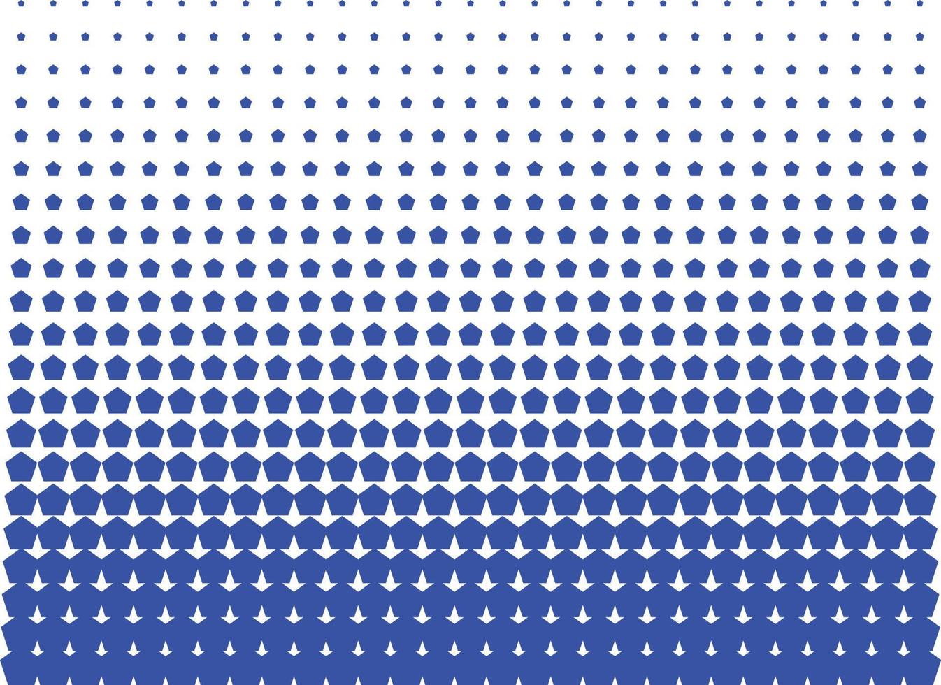 Blue pentagon vector halftone for Patterning, dotting, texturing, palletizing and templating