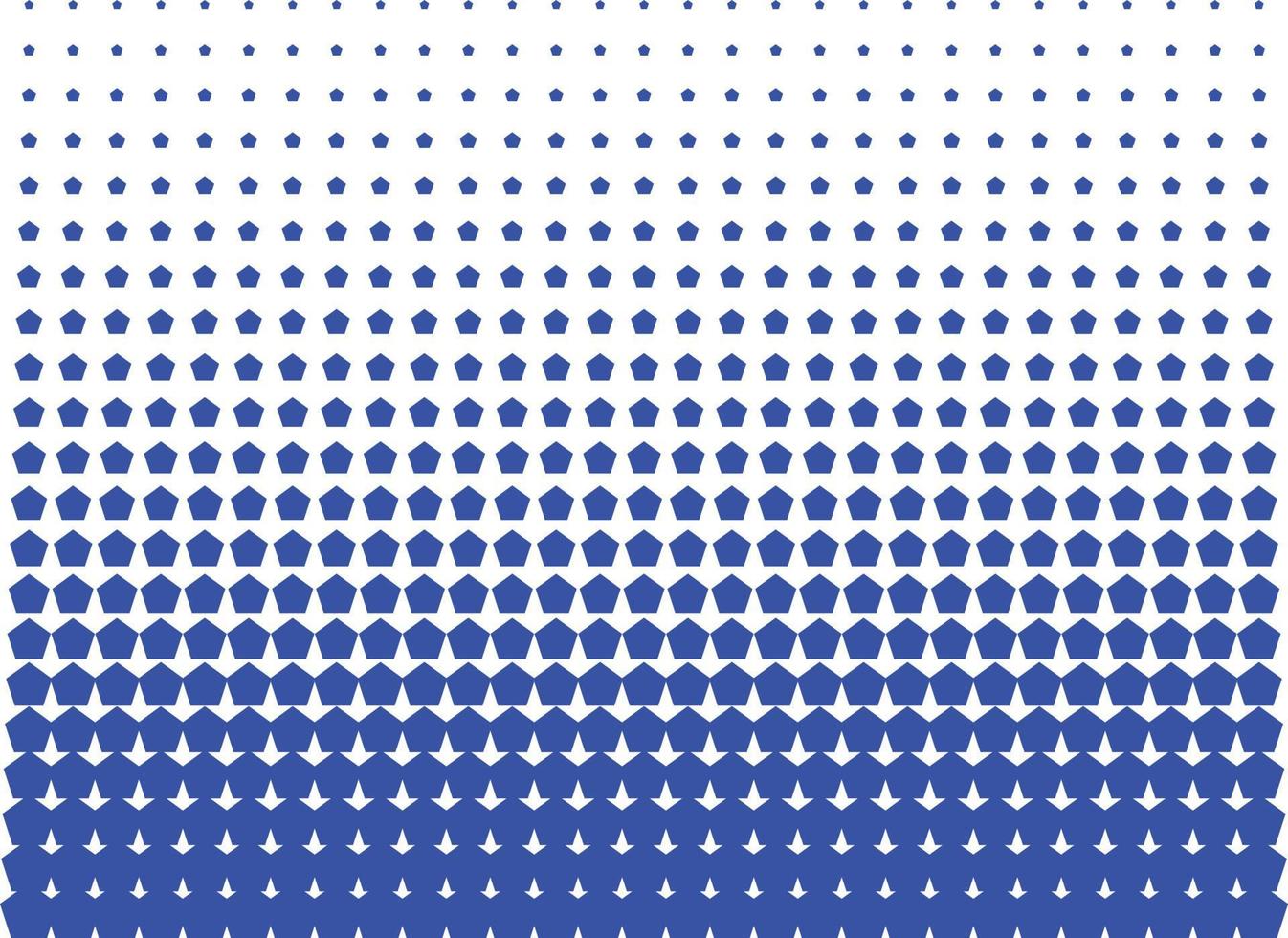 Blue pentagon vector halftone for Patterning, dotting, texturing, palletizing and templating