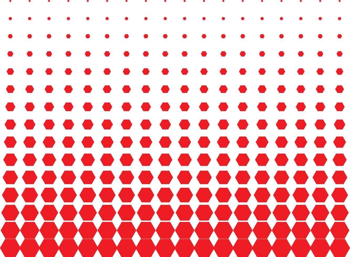 Red hexagon vector halftone for Patterning, dotting, texturing, palletizing and templating