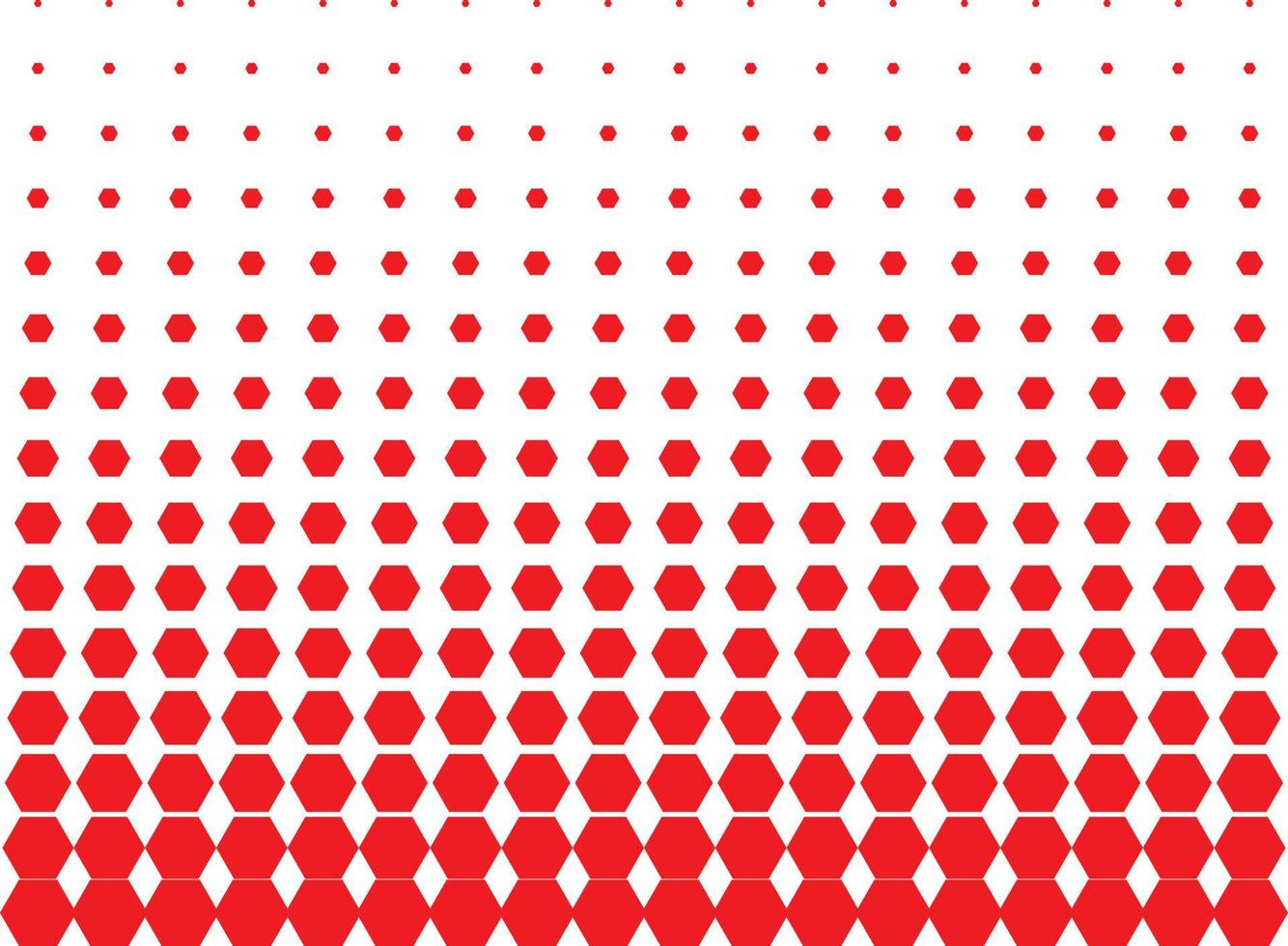 Red hexagon vector halftone for Patterning, dotting, texturing, palletizing and templating