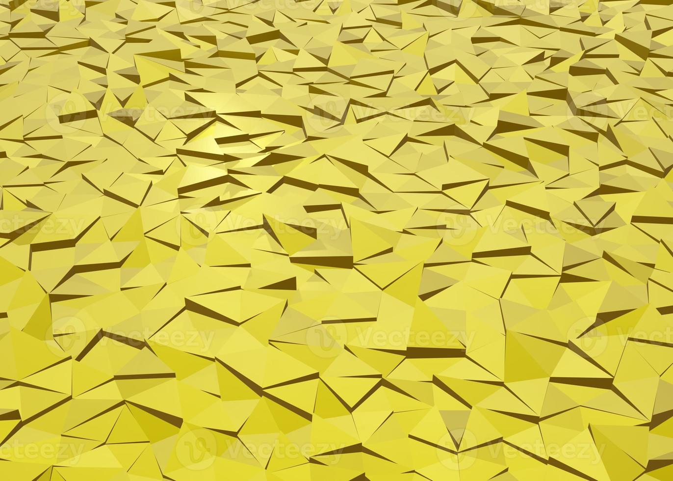 Triangle abstract background. Yellow background, 3d rendering. photo