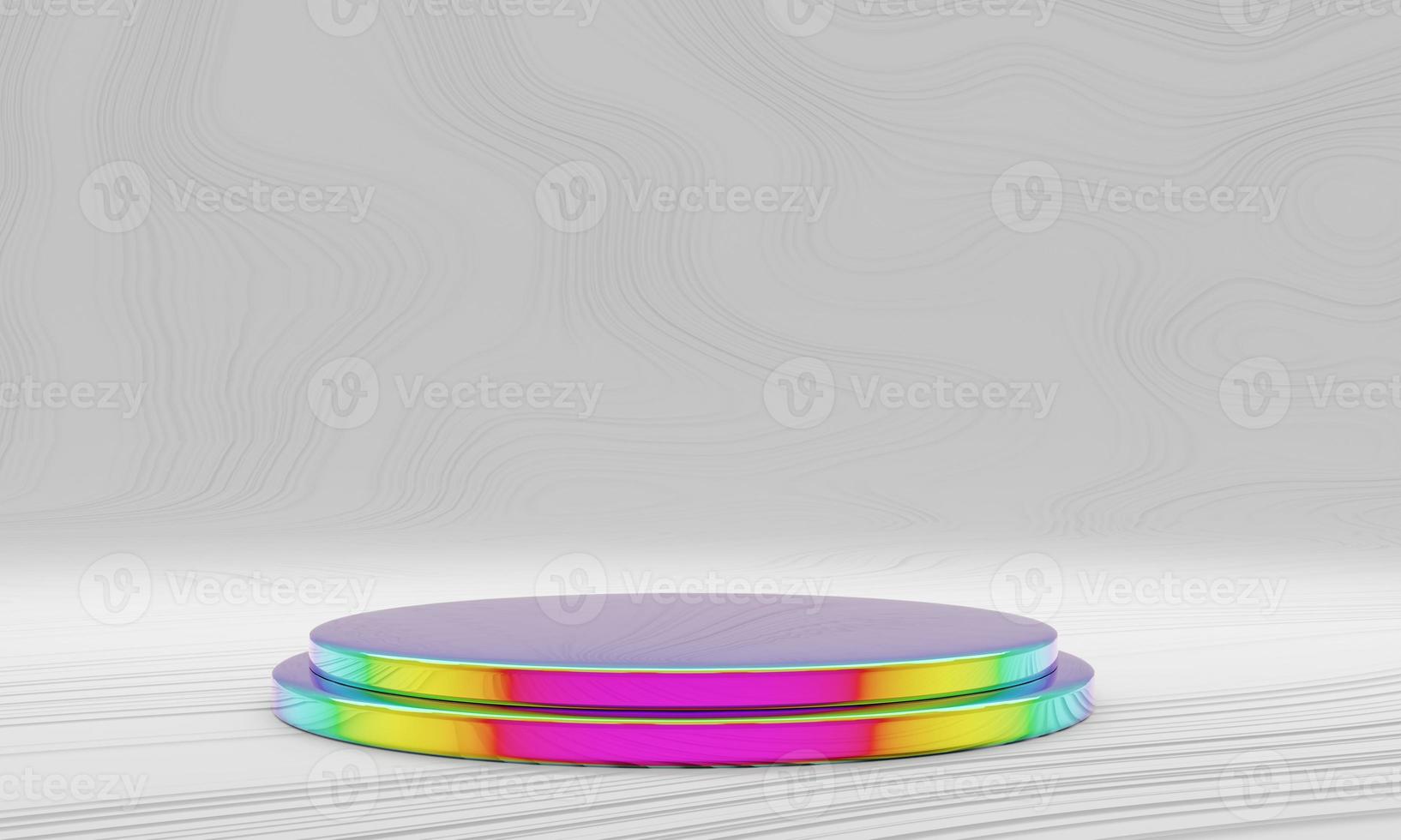 Pedestal for display, platform for design, blank product. 3D rendering. photo