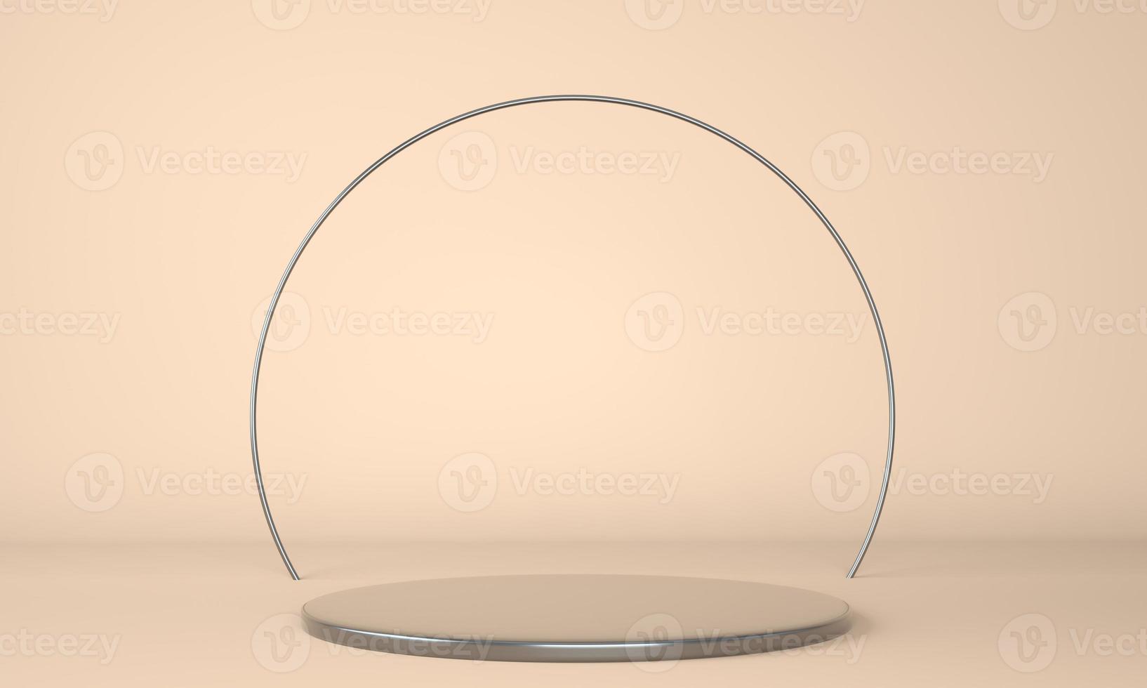 Product podium on pastel background 3d. Abstract minimal geometry concept. Studio stand platform theme. Exhibition and business marketing presentation stage. photo
