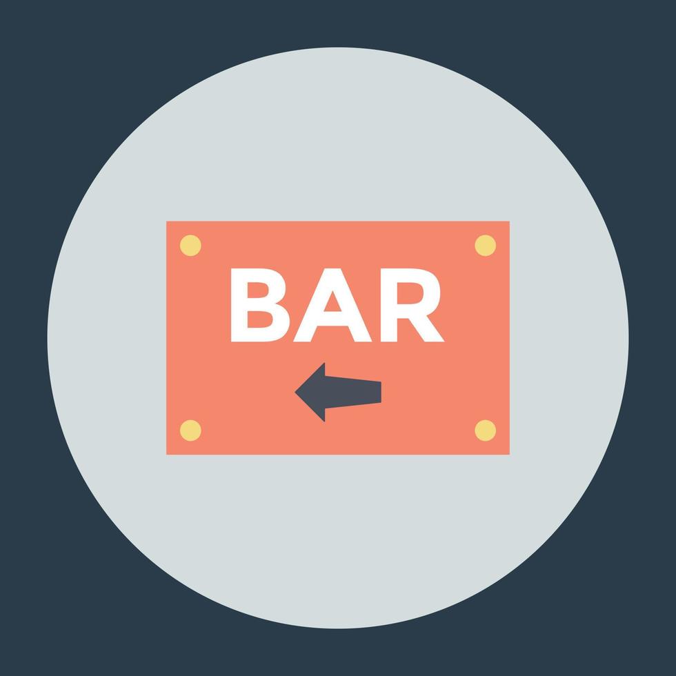 Bar Signboard Concepts vector