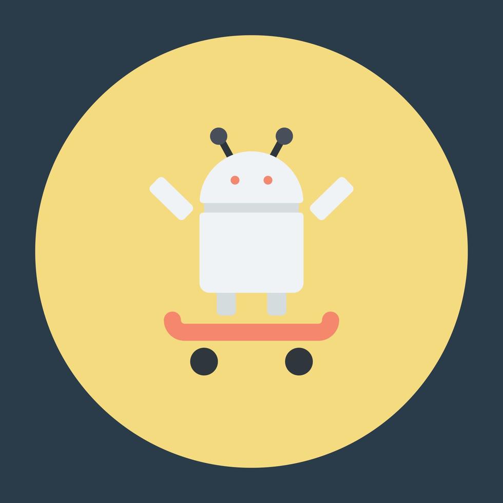 Android on Skateboard vector