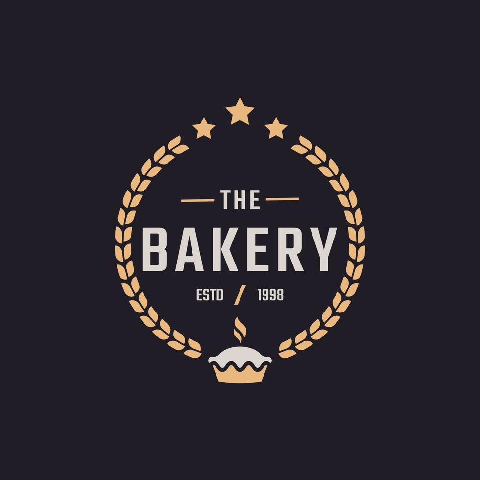 Classic Vintage Retro Label Badge Emblem for Stamp Pie Bakery House Logo Design Inspiration vector