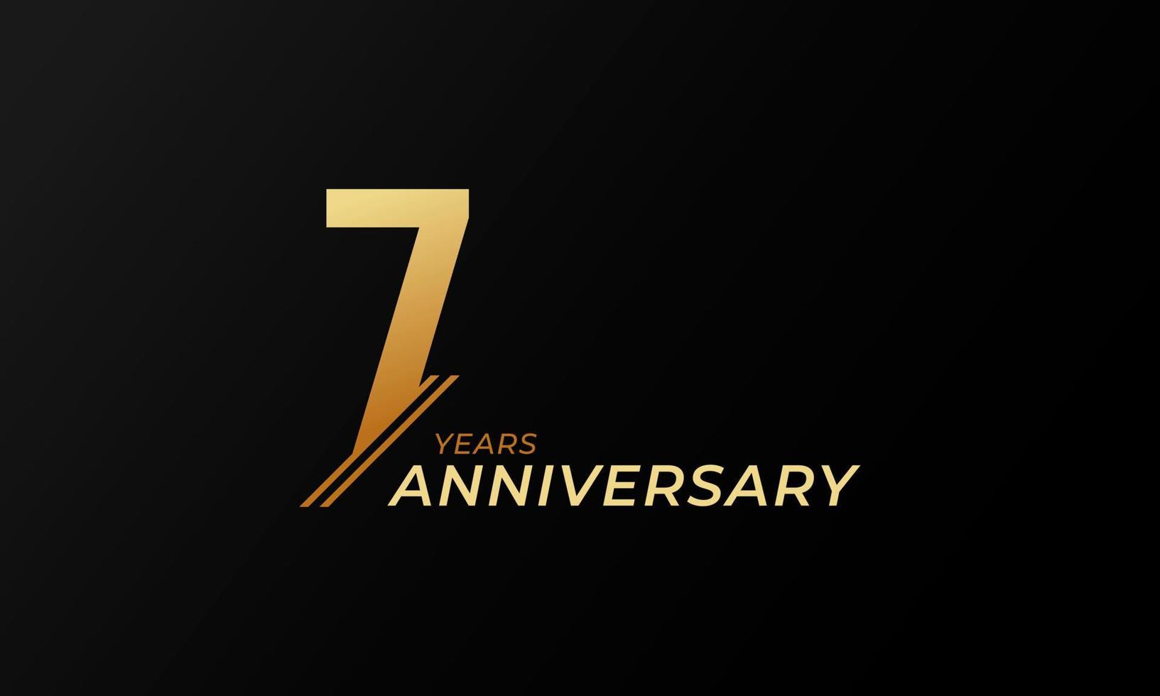 7 Year Anniversary Celebration Vector. Happy Anniversary Greeting Celebrates Template Design Illustration vector