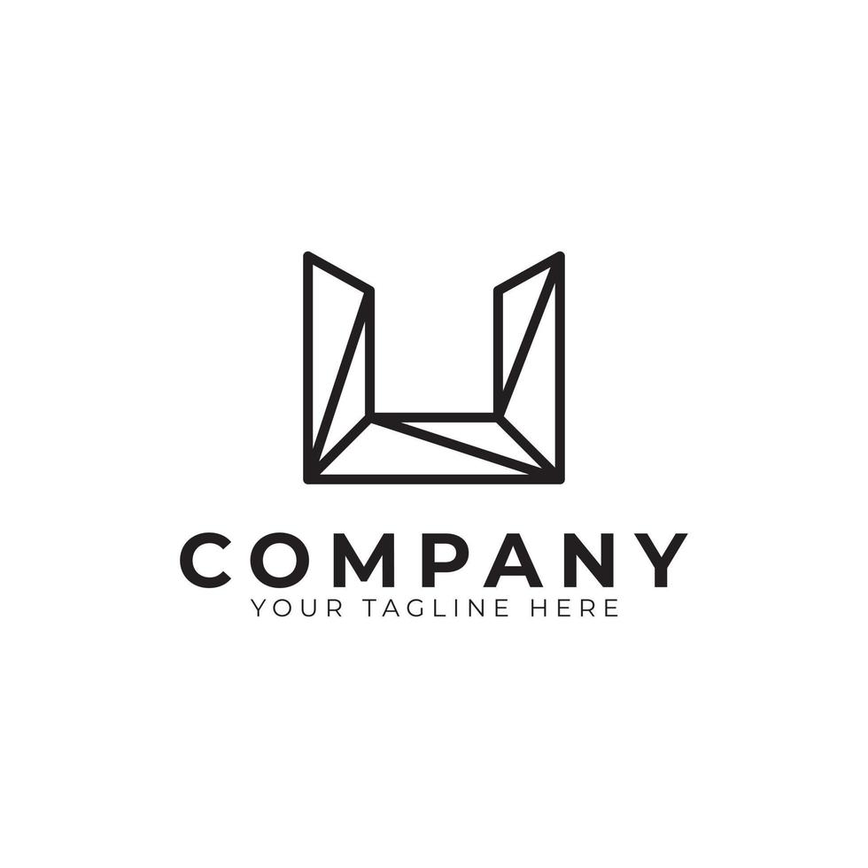 Initial Letter U line logo design. Geometric Line Style. Graphic alphabet symbol. Usable for Business and Branding Logos. Flat Vector Logo Design Ideas Template Element.