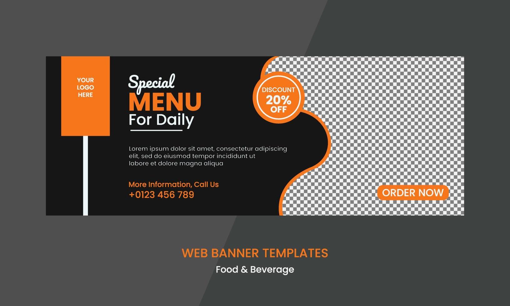 Promotional banners for Food And Beverage Product vector