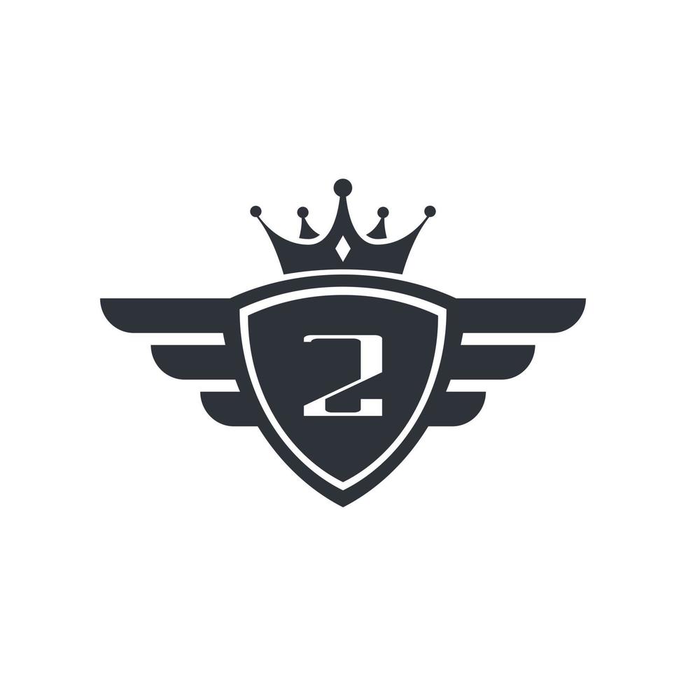 Number 2 Royal Sport Victory Emblem Logo Design Inspiration vector