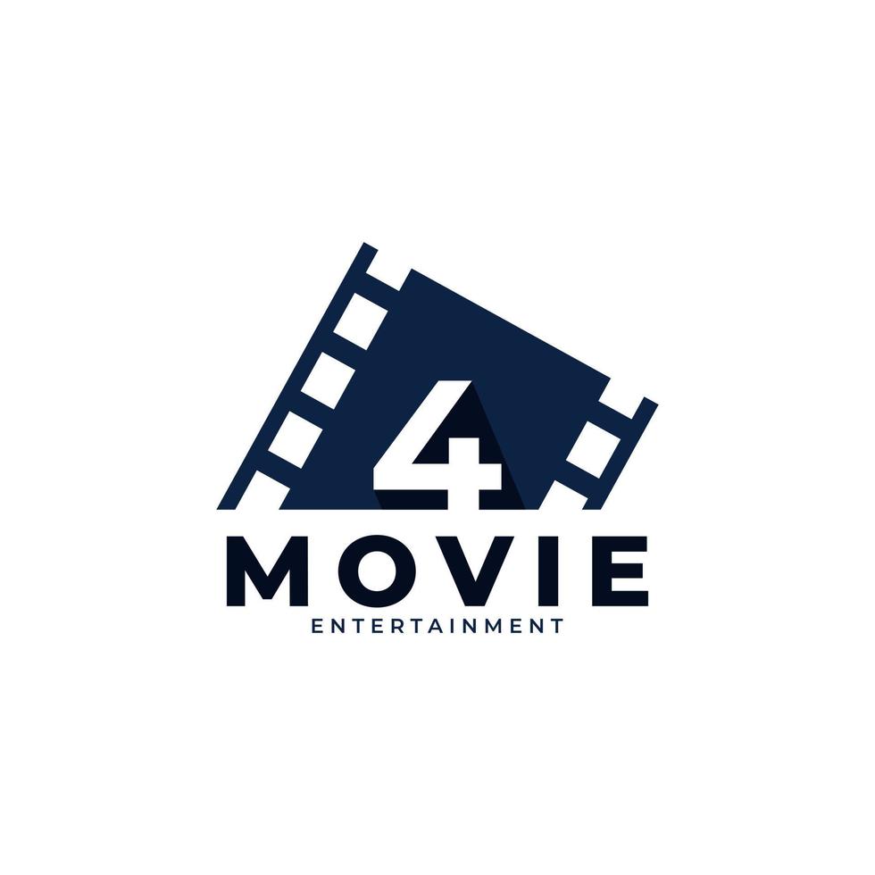 logotipo de la película elemento de plantilla de diseño de logotipo de película número 4. eps10 vector