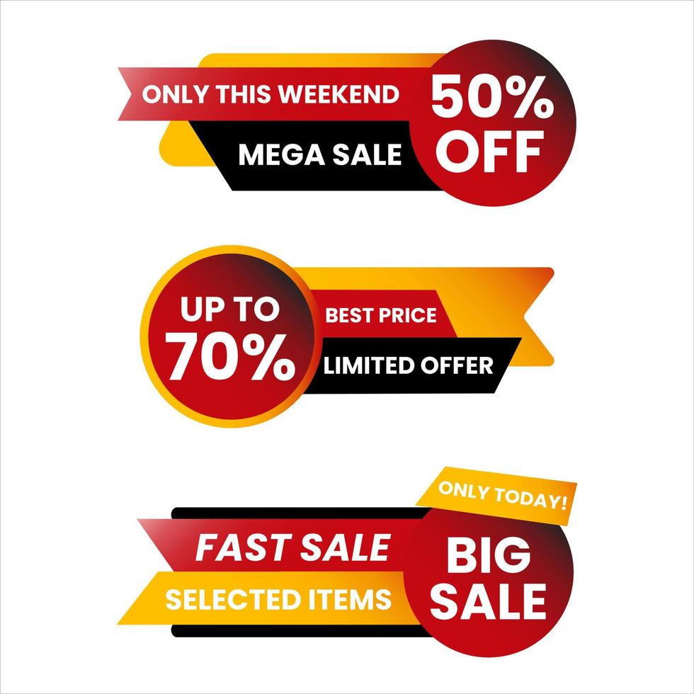 Sale Label Vector Collection