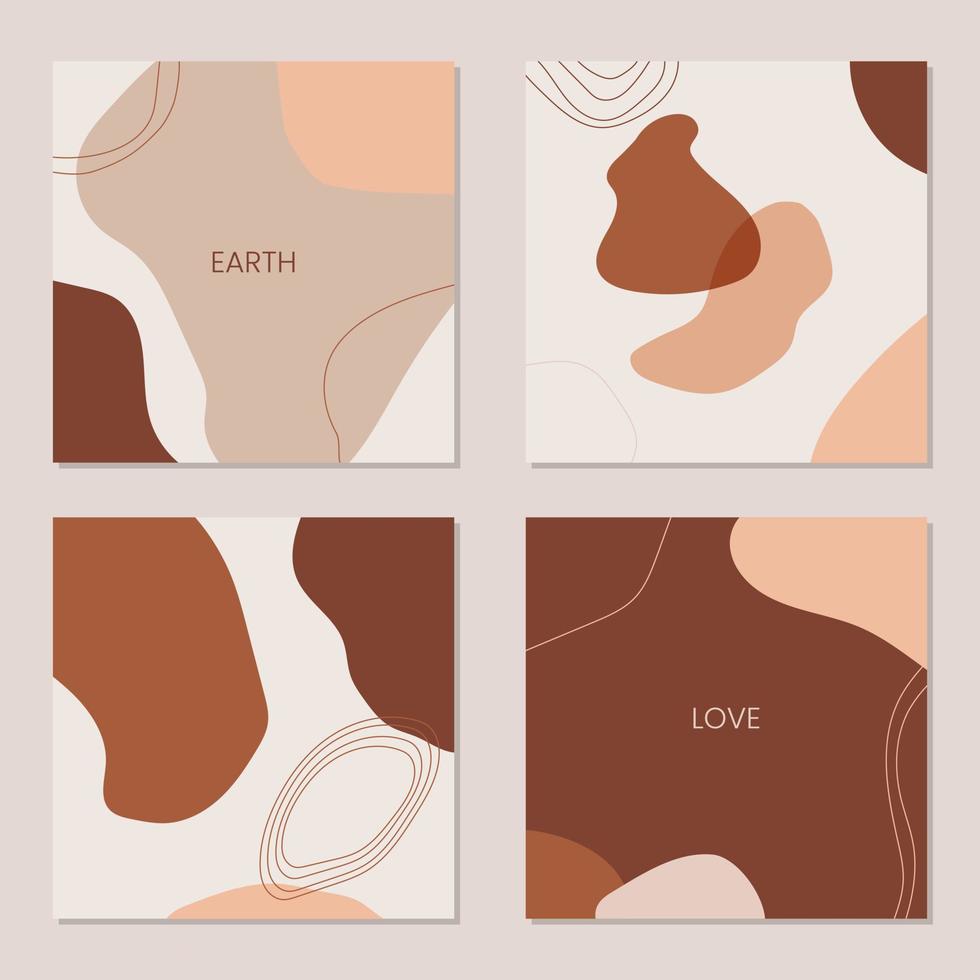 Earth color hand drawn background vector