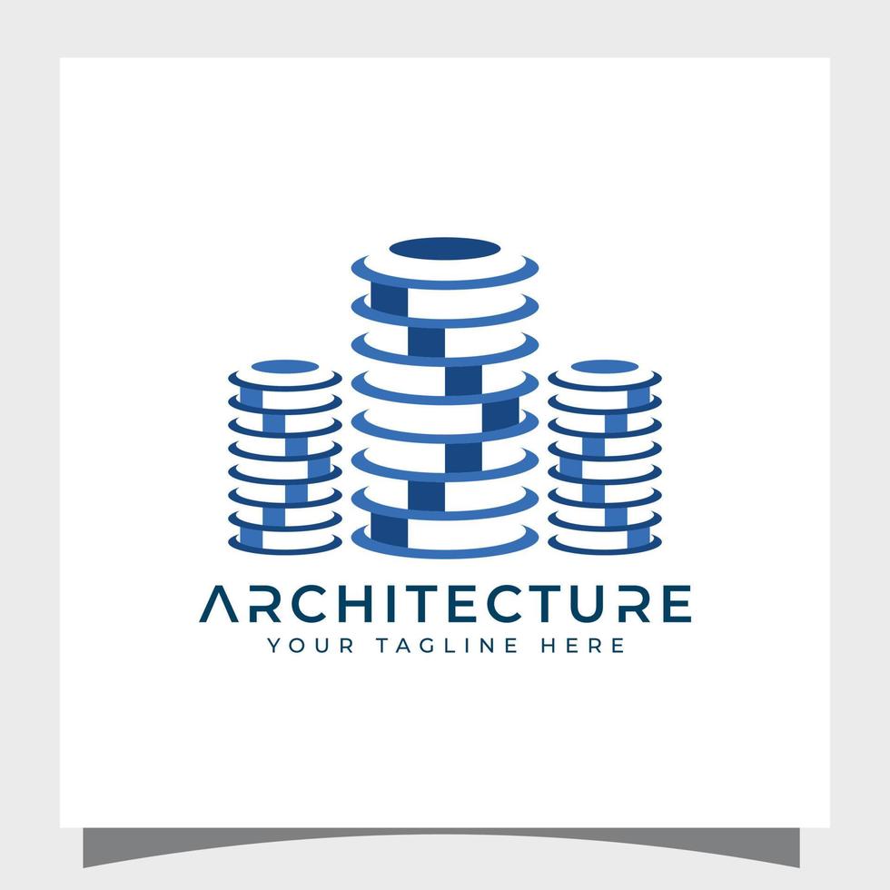 Architecture building  logo design template real estate services vector