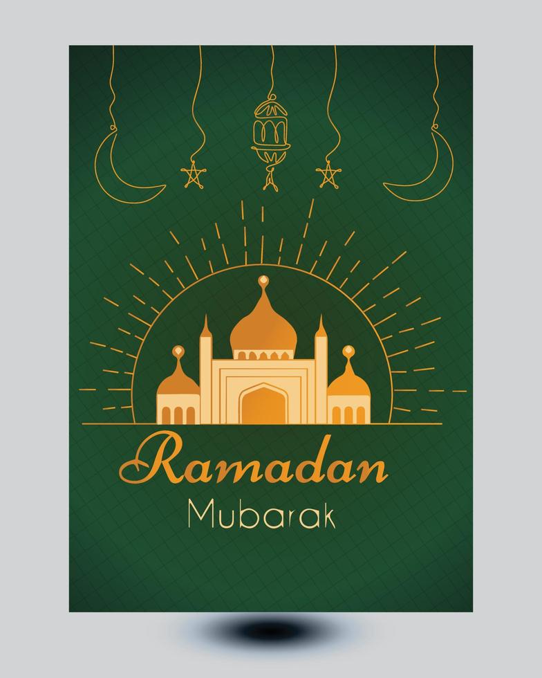 Ramadan Kareem Islamic Banner Vector Free Vector