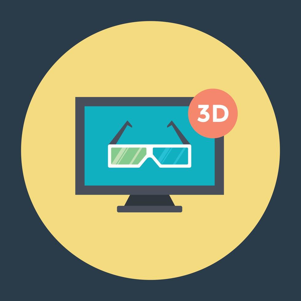 3D Glasses Concepts vector