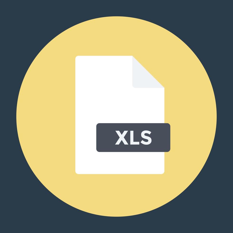 XLS File Concepts vector