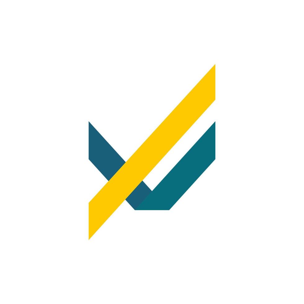 icono de logotipo moderno de letra xv vector