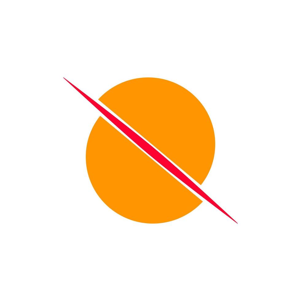 slashed circle logo template, vector, minimalism, branding vector