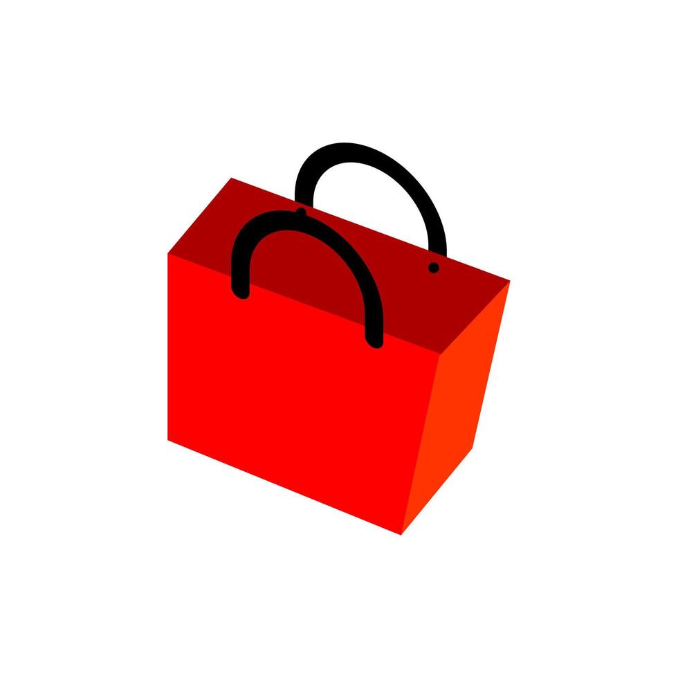 icono de logotipo de vector de bolsa de compras minimalista