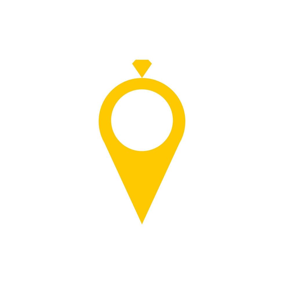 pointer with diamond ring  icon vector