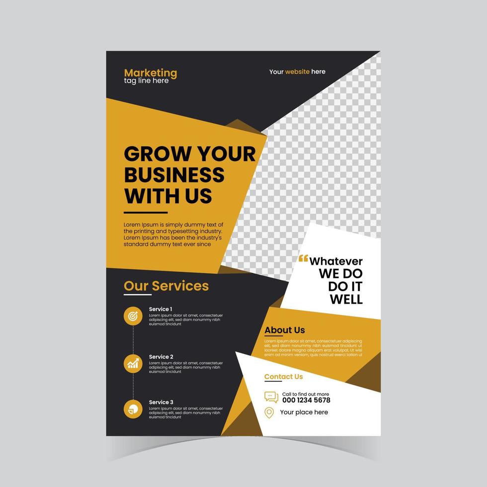 Corporate flyer and Banner template. abstract Flyer vector template, Flyer design, modern layout design template