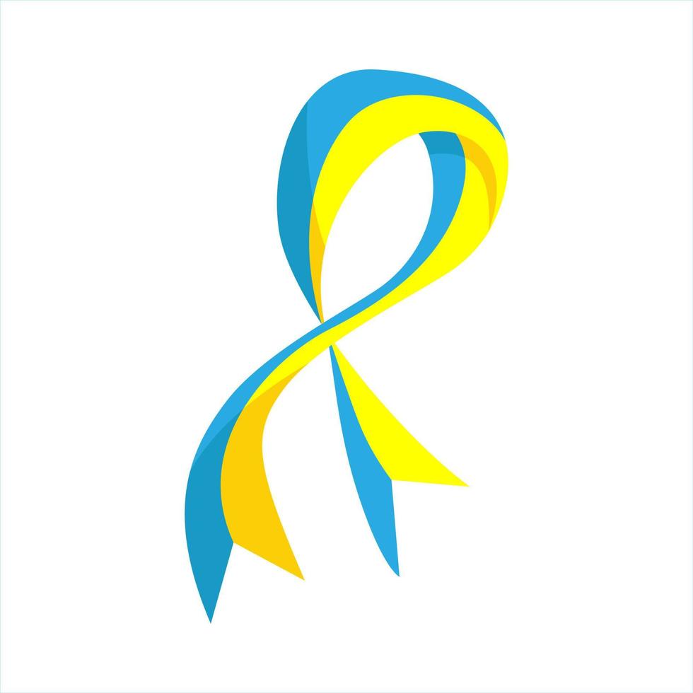 WebUkrainian flag stripe ribbon vector