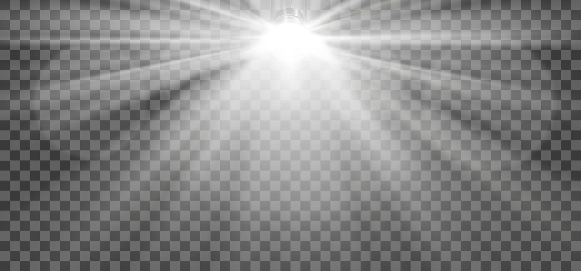 Spotlight with bright white light vector