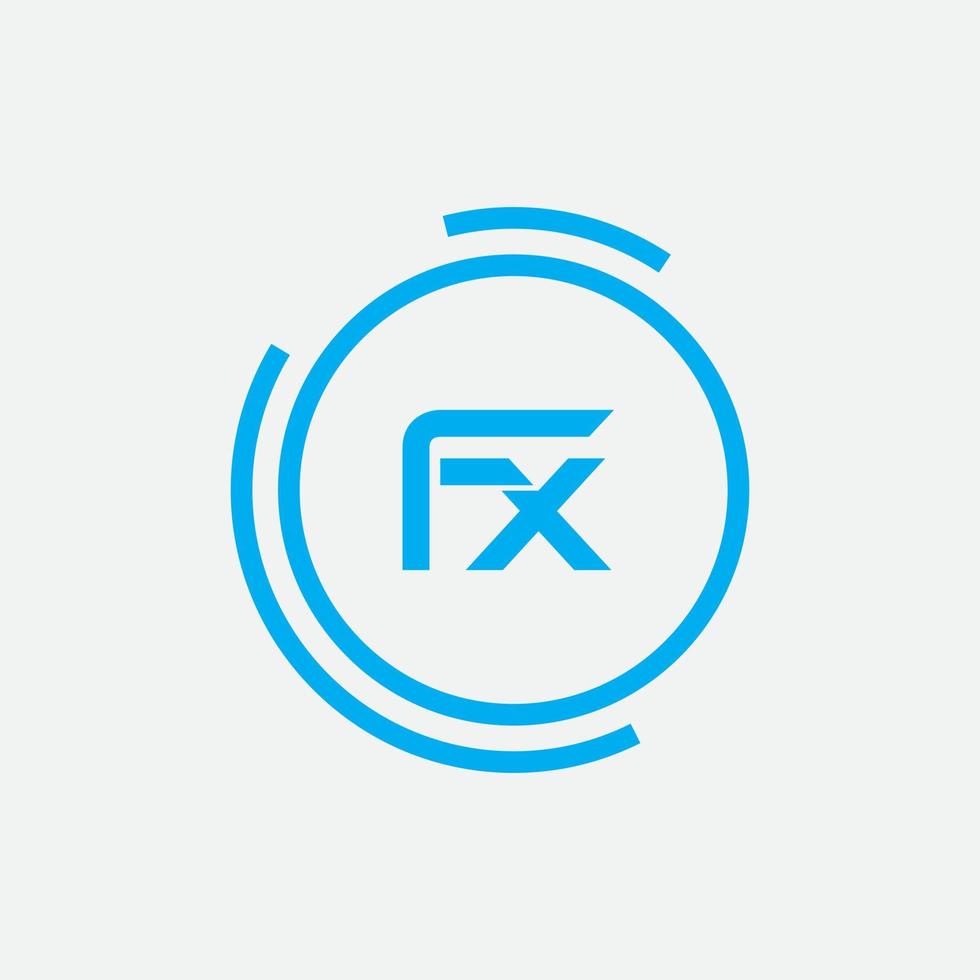 FX LETTER LOGO DESIGN vector
