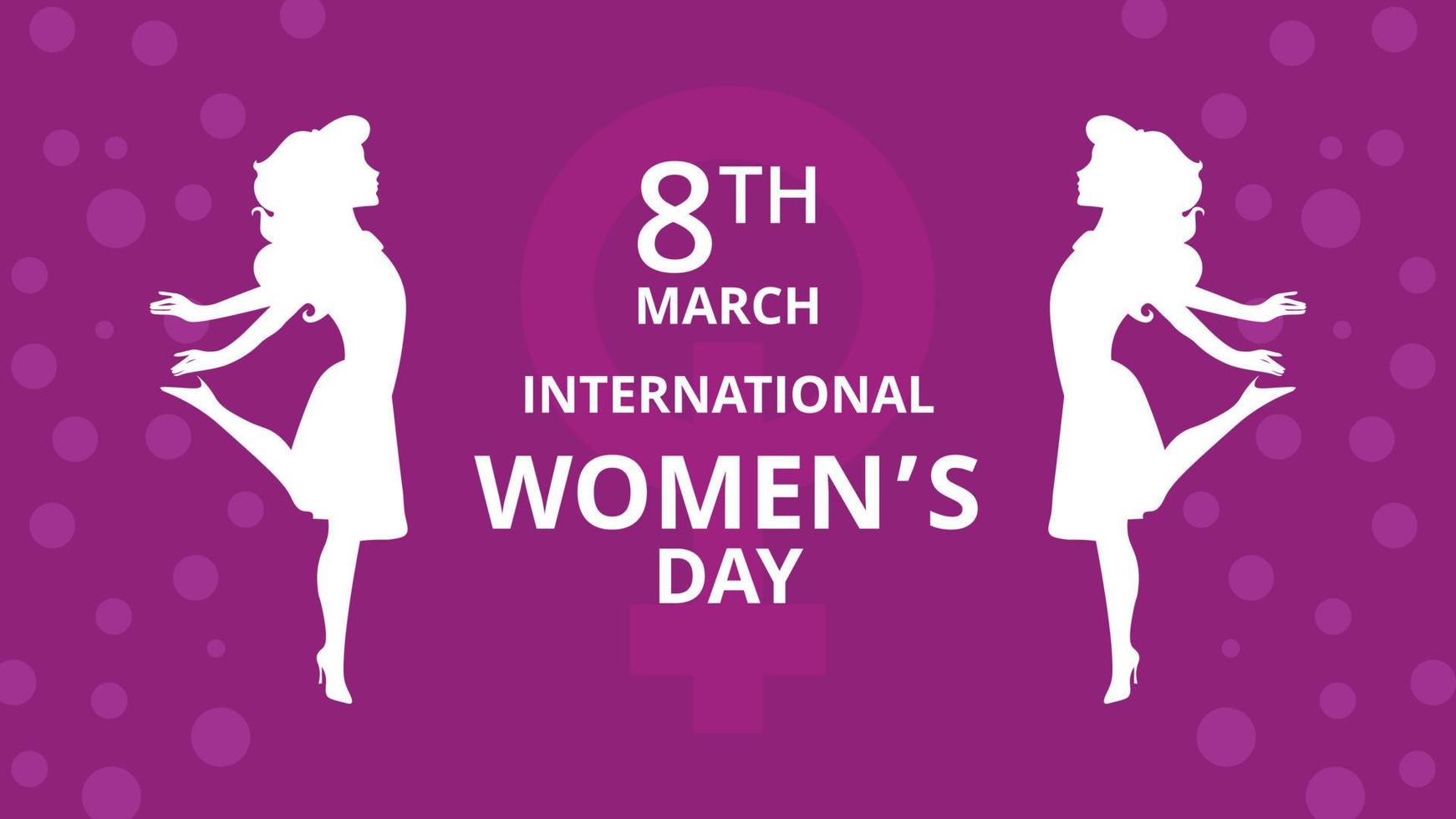 March 8th international women's day card design vector