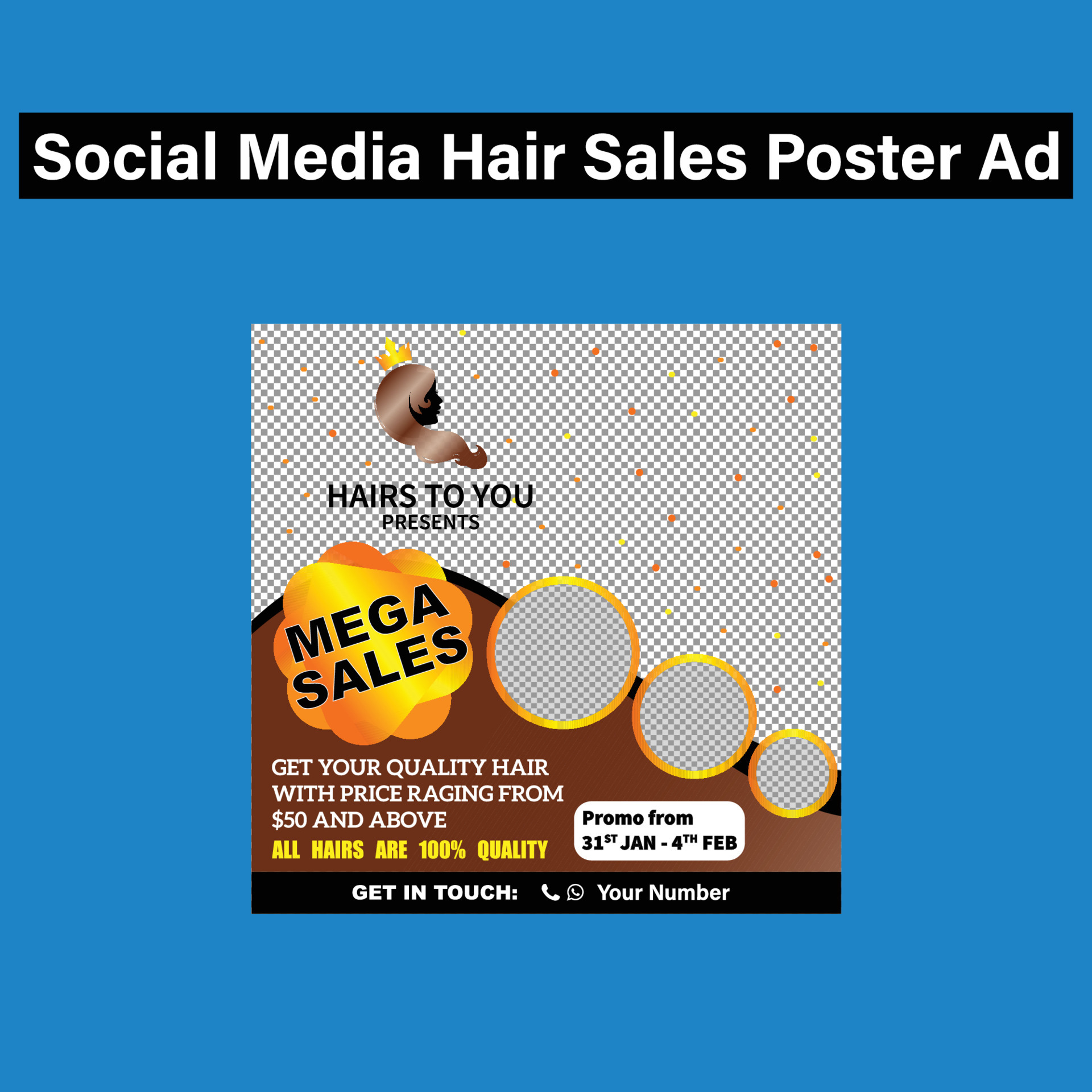 Social media promotional post for hair and beauty salon 6296045 Vector Art  at Vecteezy