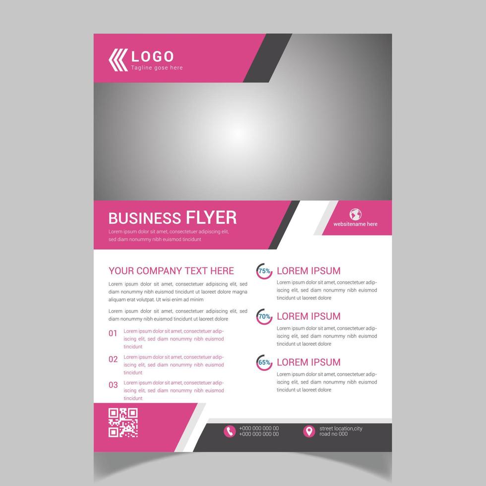 personal business flyer design template vector