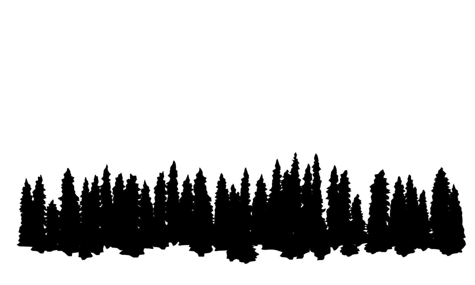 minimal treeline white background vector