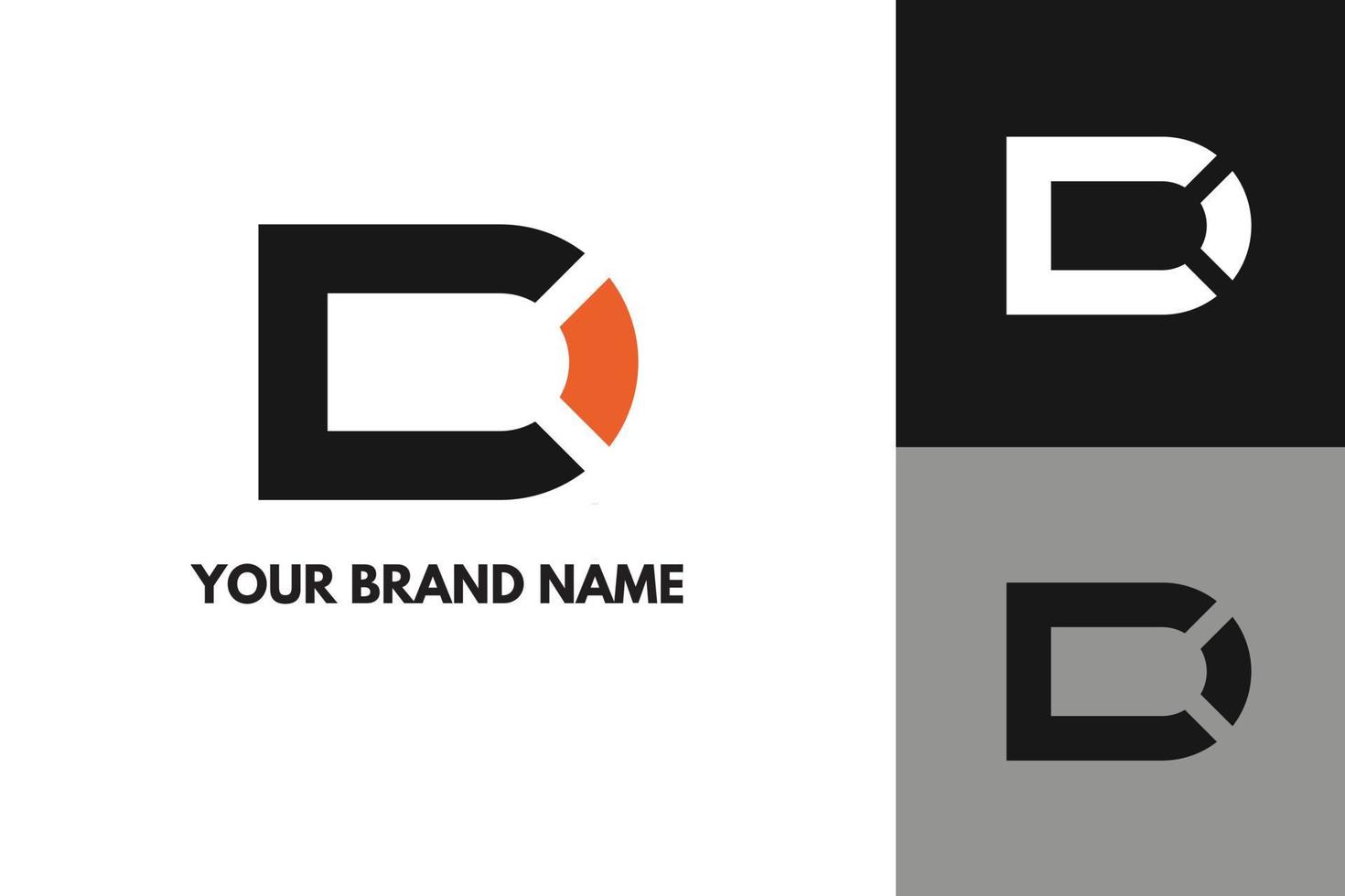 Logo Letter DC CD monogram Vector In alternative color