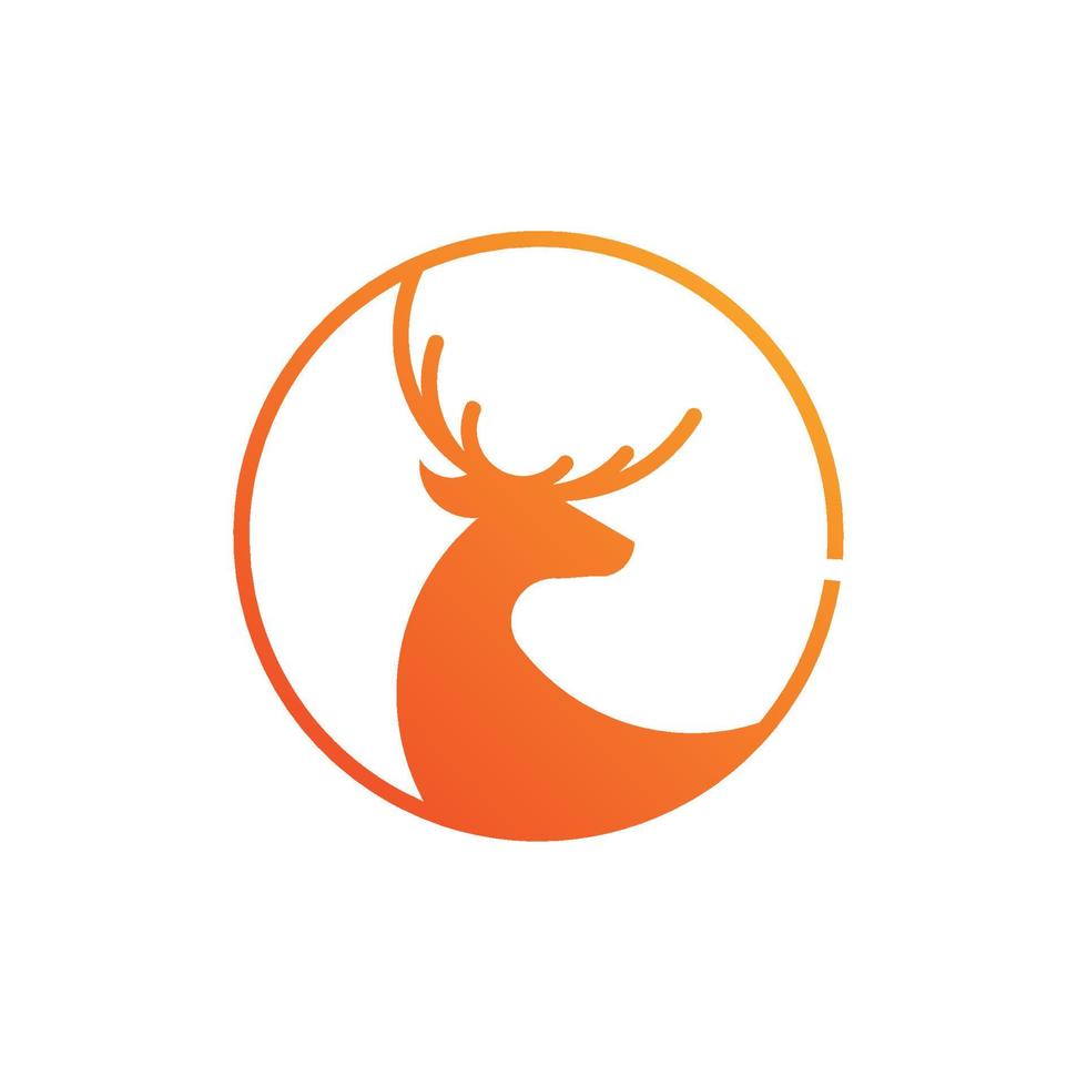 inspiración para el diseño del logotipo de los ciervos. vector