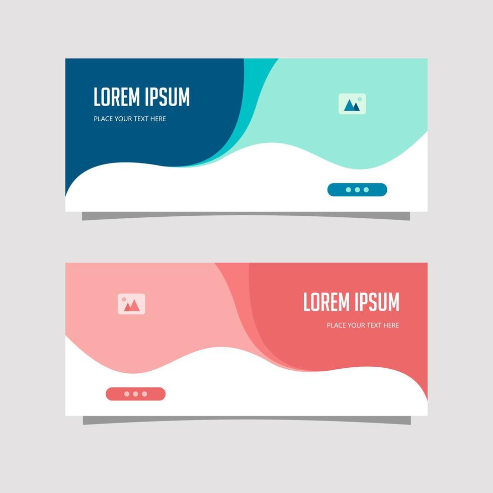 Vector Design Banner Background In Two Colors, blue and pink