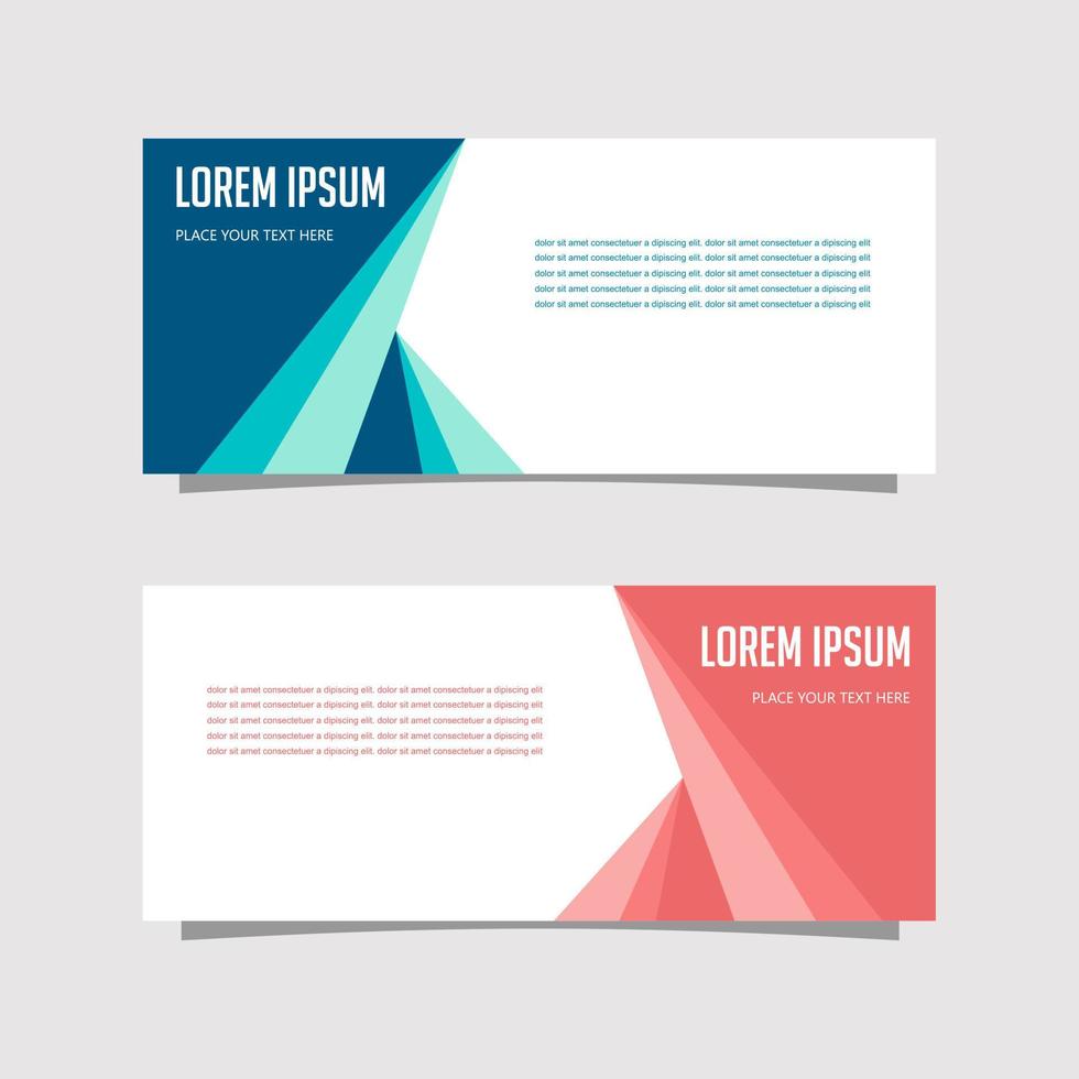 Vector Design Banner Background In Two Colors, blue and pink