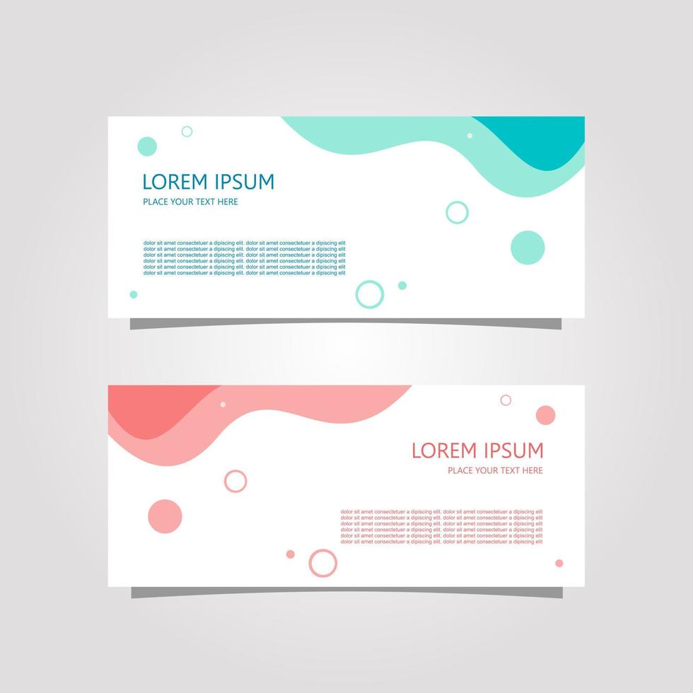 Vector Design Banner Background In Two Colors, blue and pink