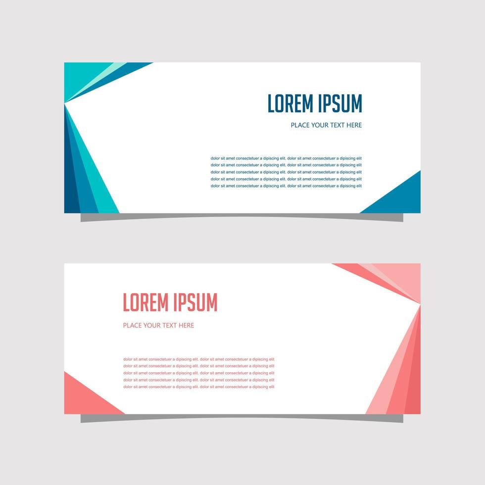 Vector Design Banner Background In Two Colors, blue and pink