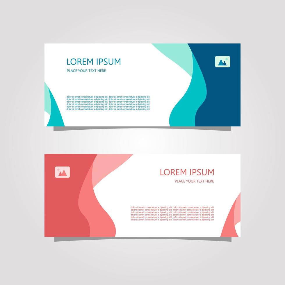 Vector Design Banner Background In Two Colors, blue and pink