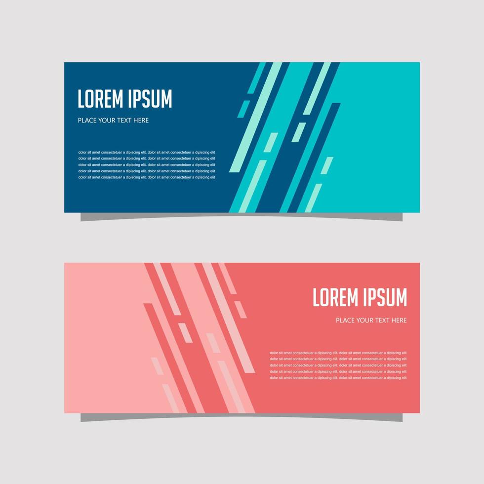 Vector Design Banner Background In Two Colors, blue and pink