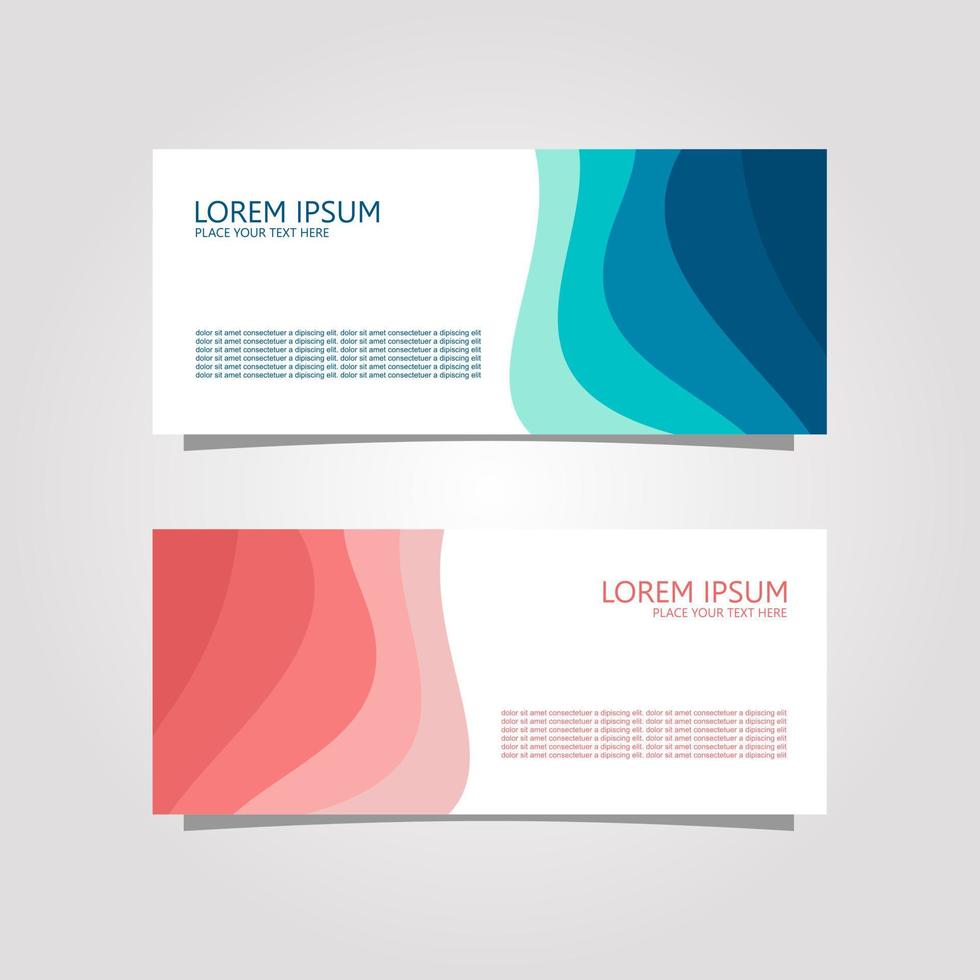 Vector Design Banner Background In Two Colors, blue and pink