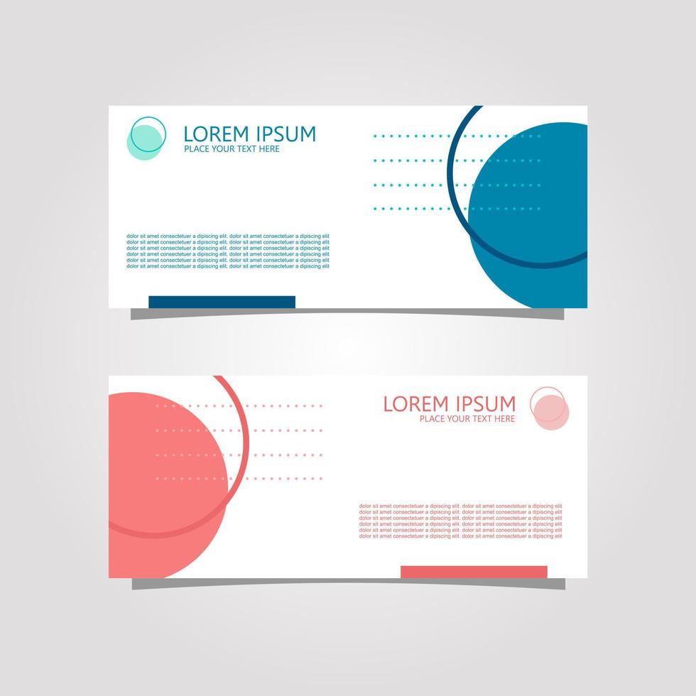 Vector Design Banner Background In Two Colors, blue and pink