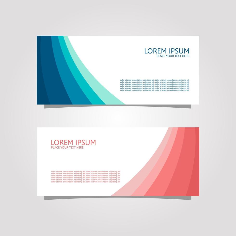 Vector Design Banner Background In Two Colors, blue and pink