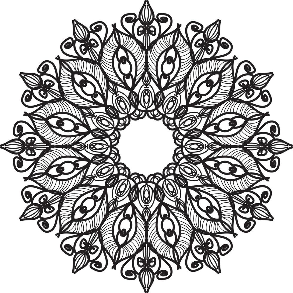 Mandala flower in ethnic style vector
