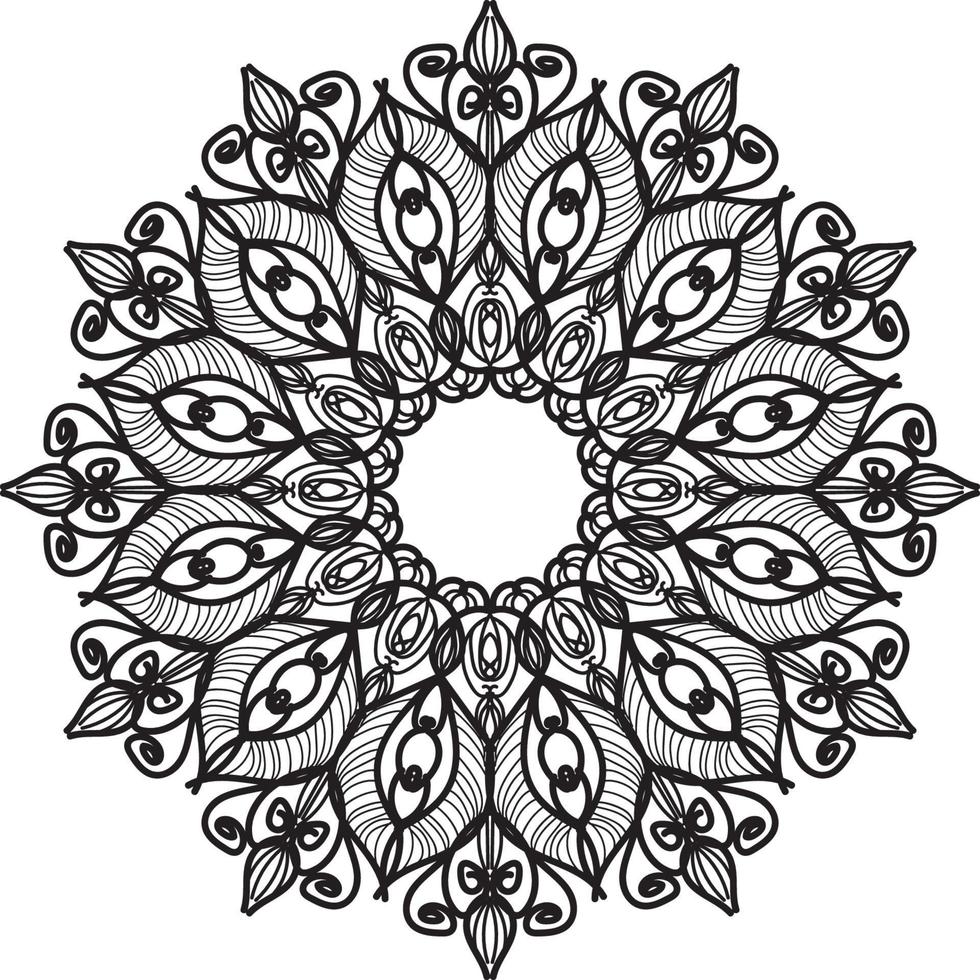 flor de mandala en estilo étnico vector